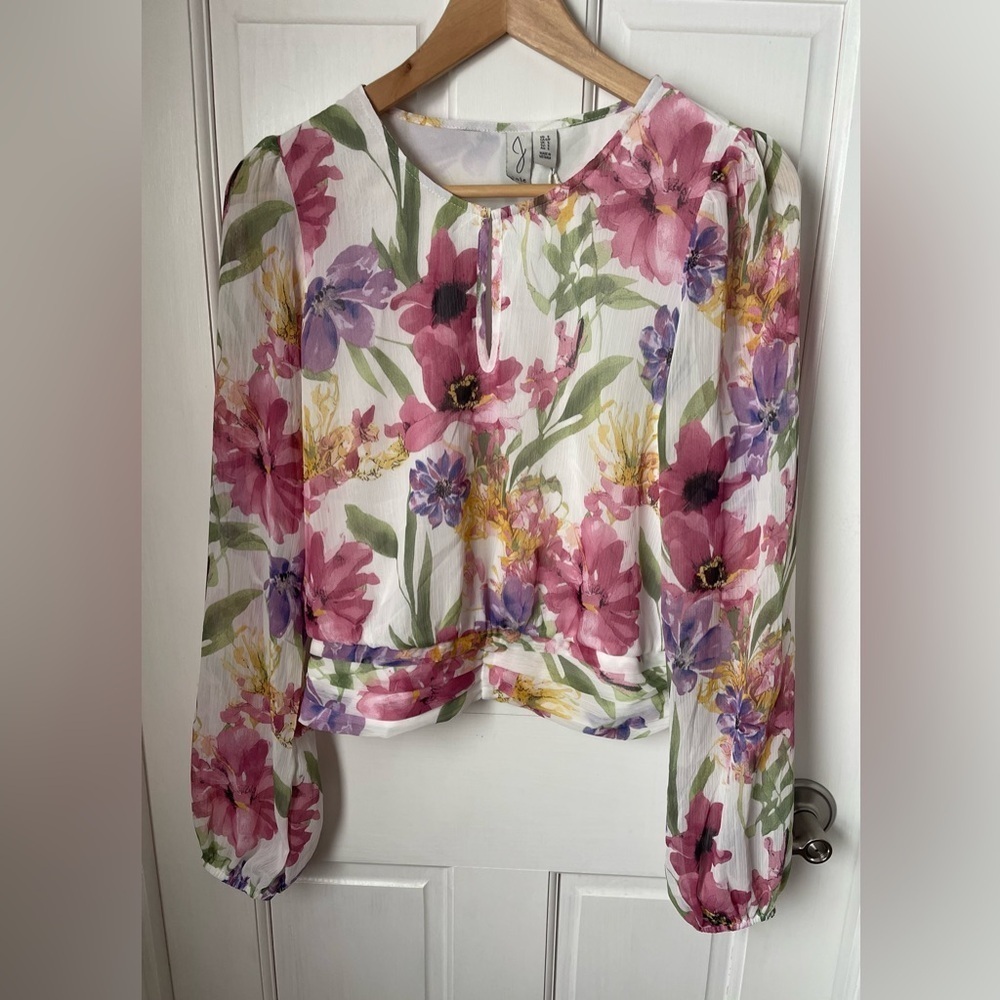 Joie Pink and Purple Floral Blouse S